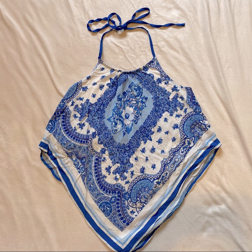 Anthropologie Twine and String Handkerchief Y2K Top